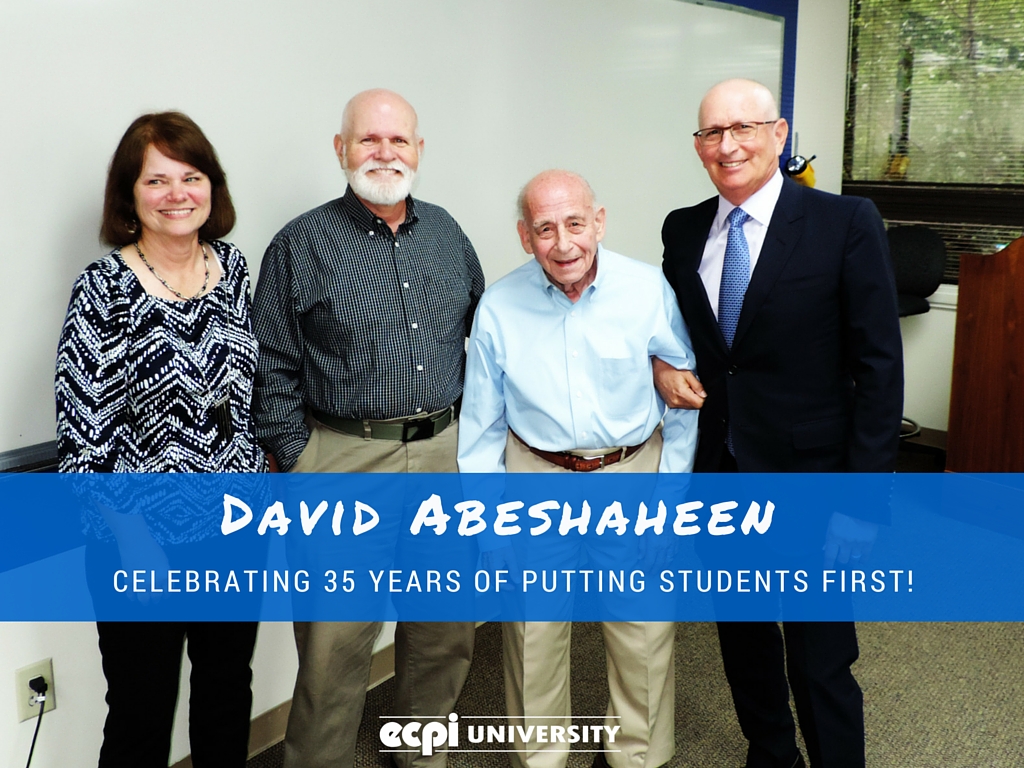 David Abershaheen celebrates 35 years of service with ECPI University by putting students first!