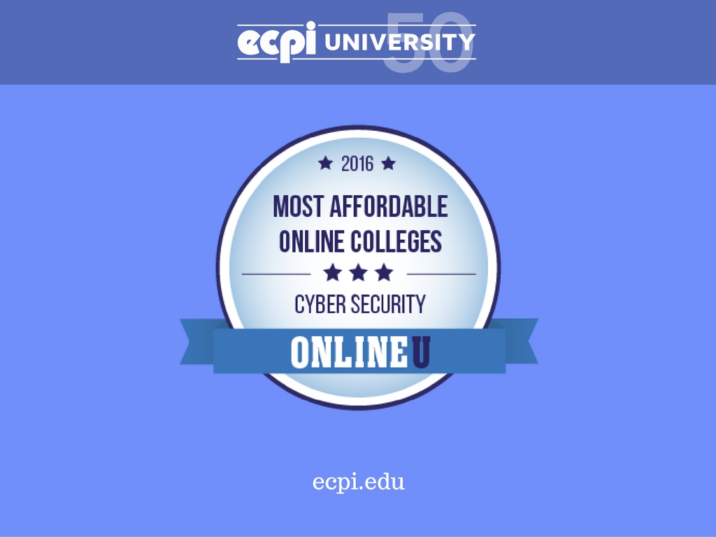 ECPI University Ranked one of the most affordable online cyber security degree programs!