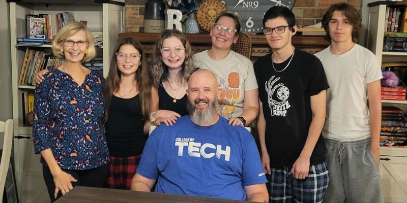 Daniel Runnion with his family