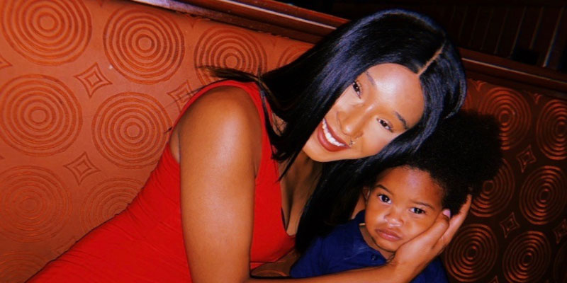 Lillian Van Pier with her son